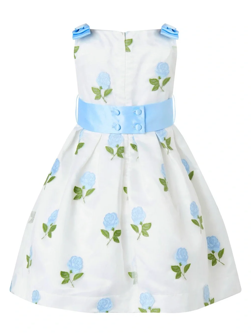 RACHEL RILEY US BLUE ROSE EMBROIDERED ORGANZA DRESS 10Y
